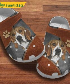 Beagle Leather Dog Crocs Clog