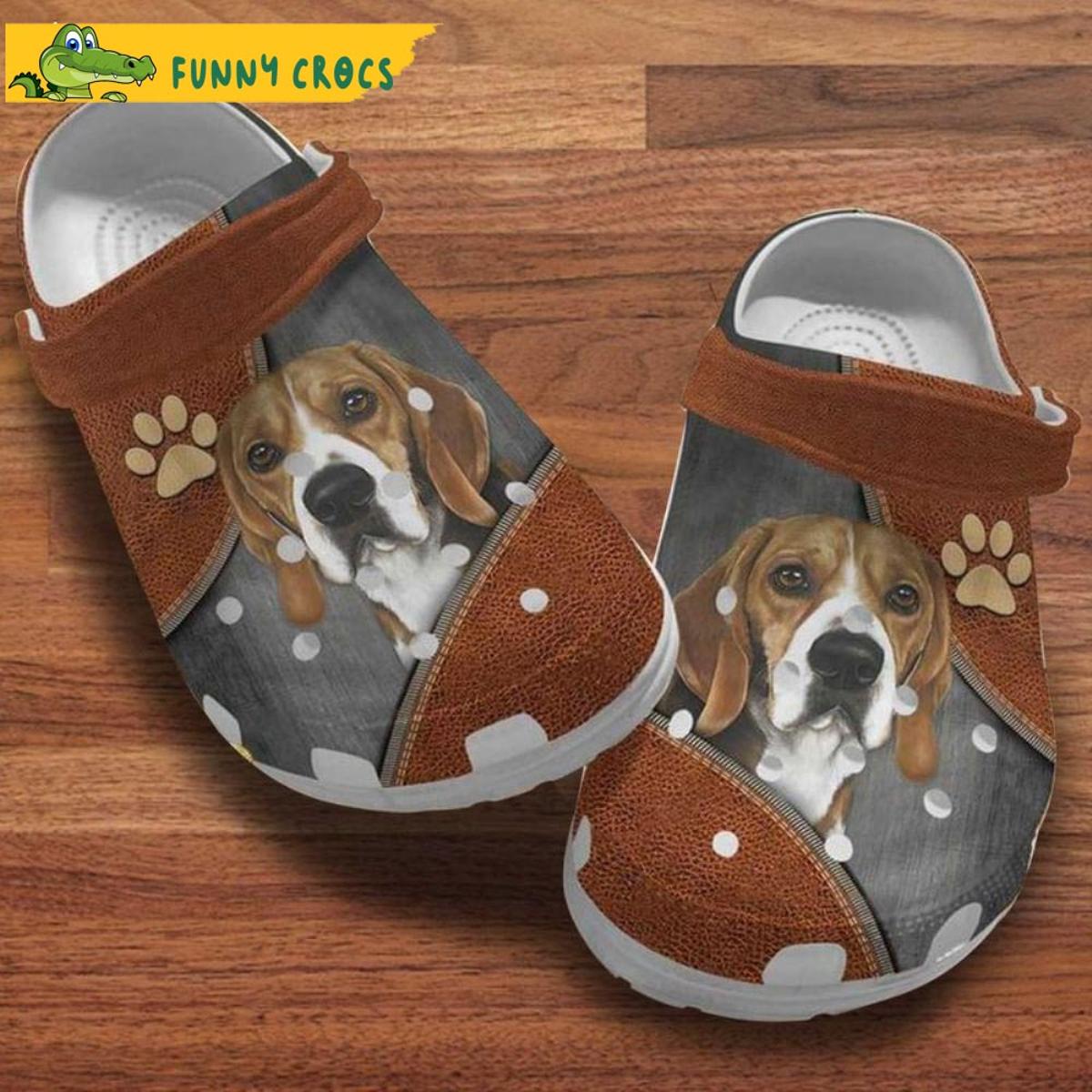 Beagle Head Pattern Dog Croc Shoes