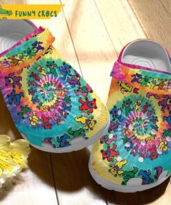 Bear Colorful Tie Dye Crocs Sandals