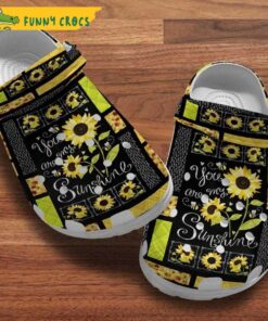 Bee Sunflower You Are My Sunshines Floral Crocs Slippers