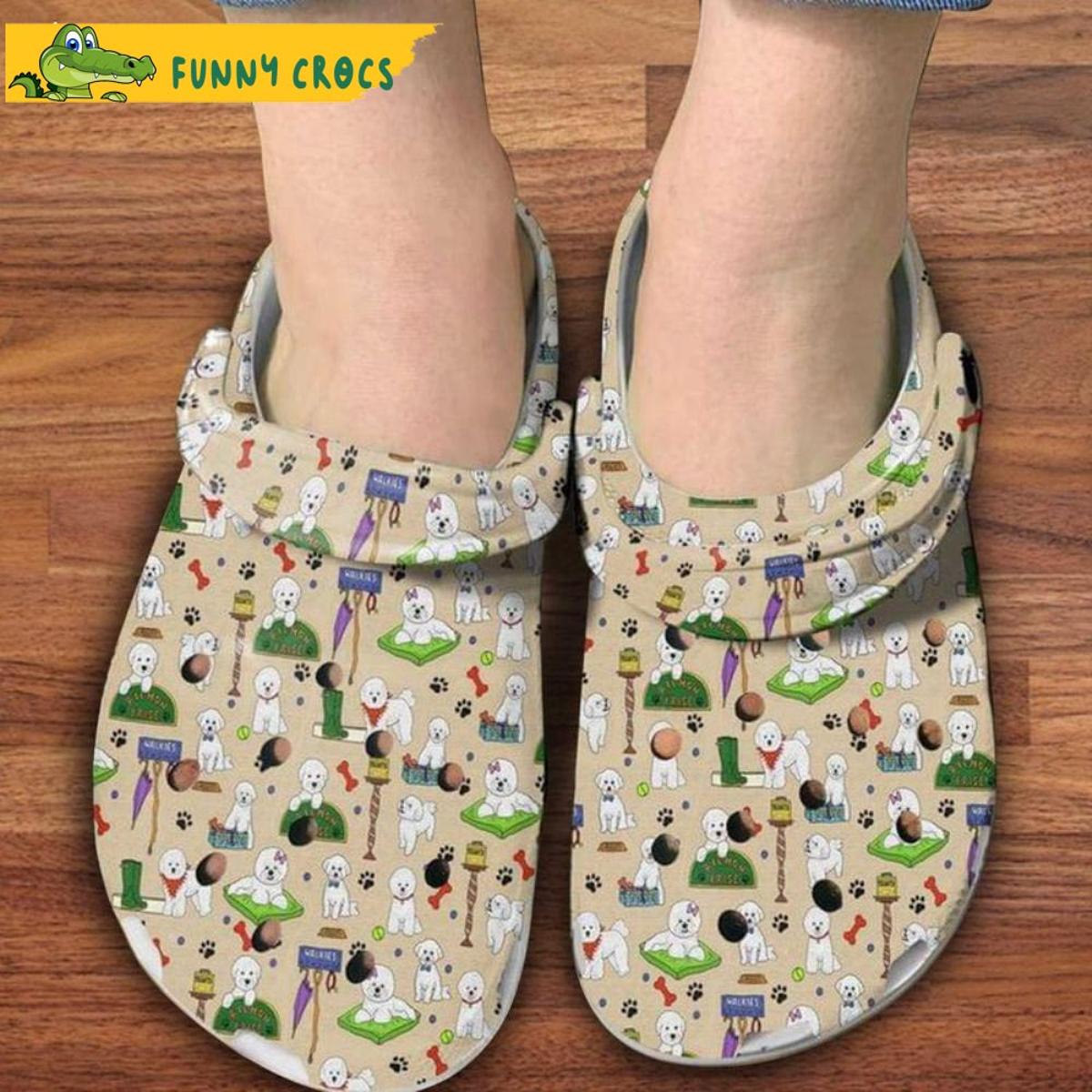 Bichon Frise Dogs Pattern Crocs Sandals