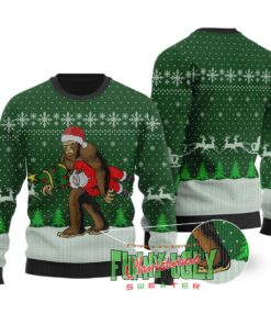 Funny Squatching Bigfoot Ugly Xmas Sweater