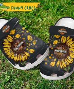 Biker Sunflower Gifts Crocs Clog Slippers