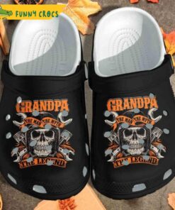 Biker Tattoo Skull Grandpa Crocs , Skull Gifts