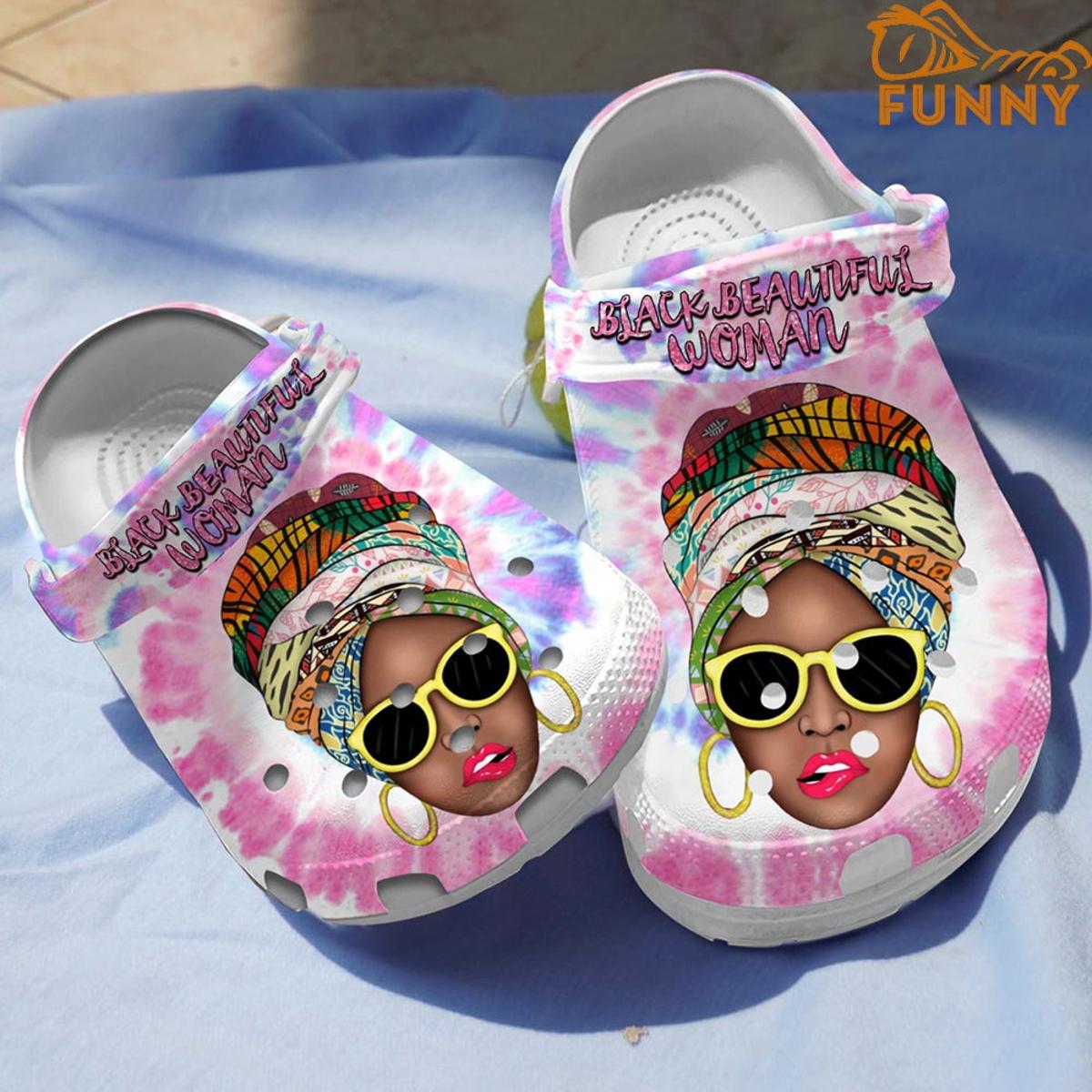 Beautiful Hippie Girl Sunflower Crocs Clog Shoes