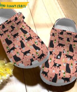 Black Cat And Wine Christmas Crocs Shoes