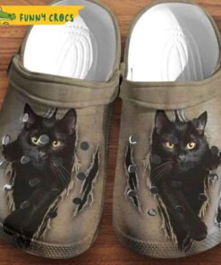 Black Cat Kitten Cat Crocs Slippers