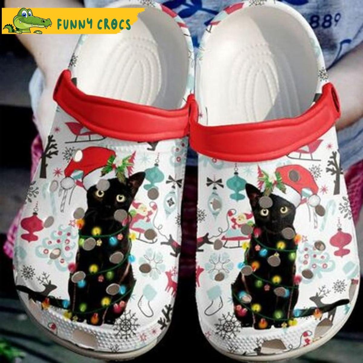 Black Cat Lovers Butterflies Crocs Clog Shoes