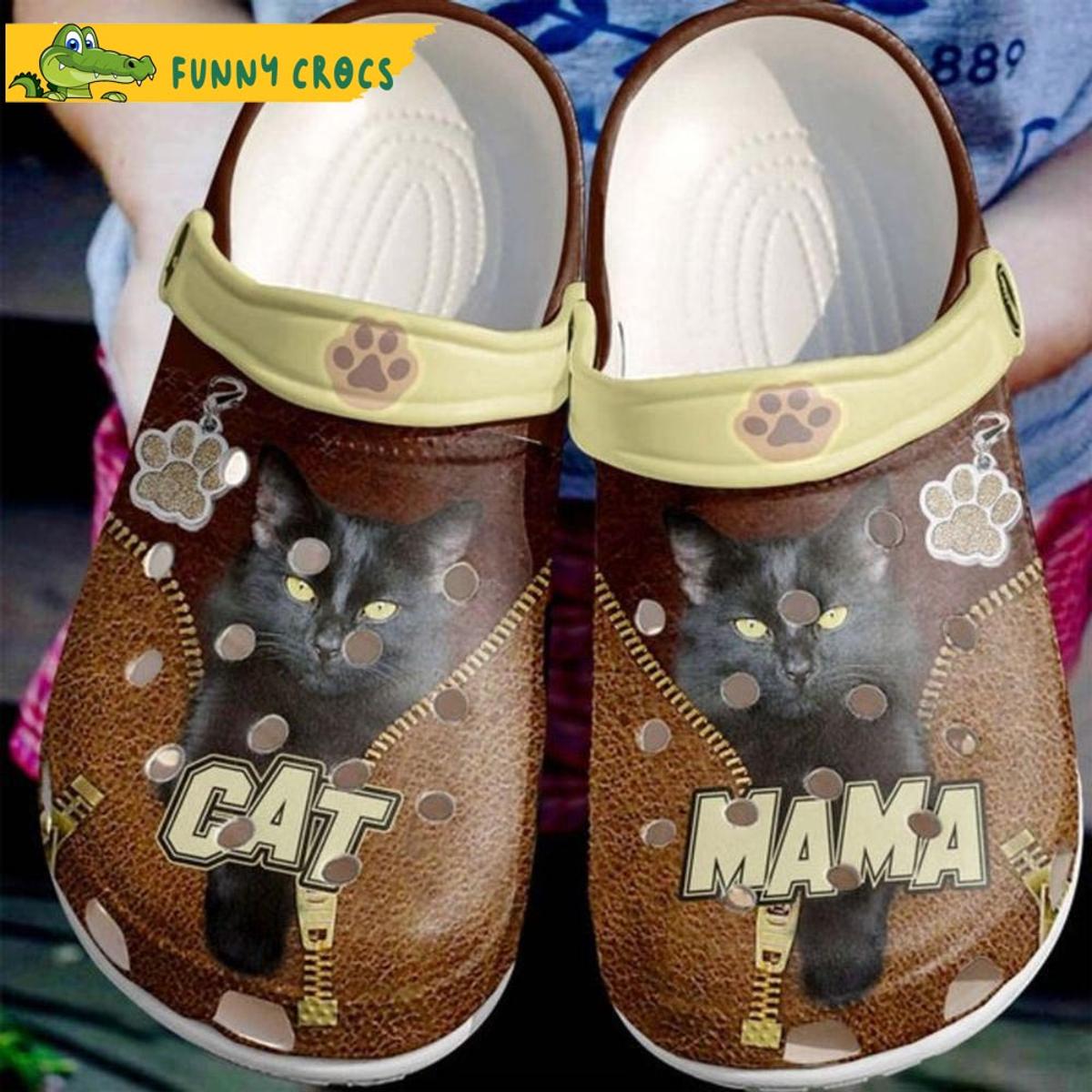 Black Cat Old Paper Pattern Crocs Classic