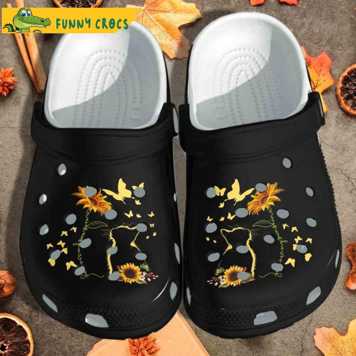 Black Cat Old Paper Pattern Crocs Classic