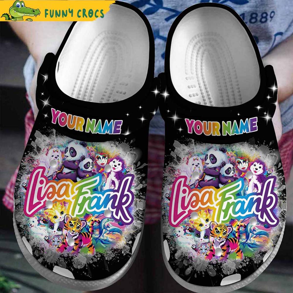 White Lisa Frank Crocs Clog Shoes