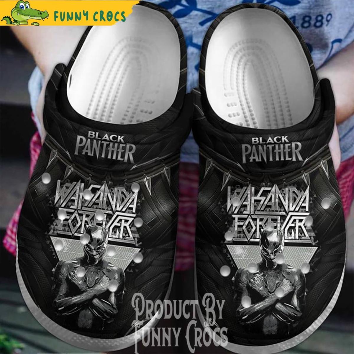 Wakanda Forever Black Panther Crocs Shoes