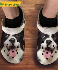 Border Collie Big Face Dog Crocs