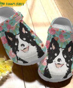 Funny Border Collie Pattern Dog Crocs