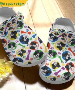 Border Collie Pattern Crocs Shoes