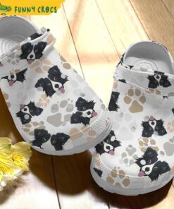 Border Collie Pattern Dog Crocs Clog Shoes