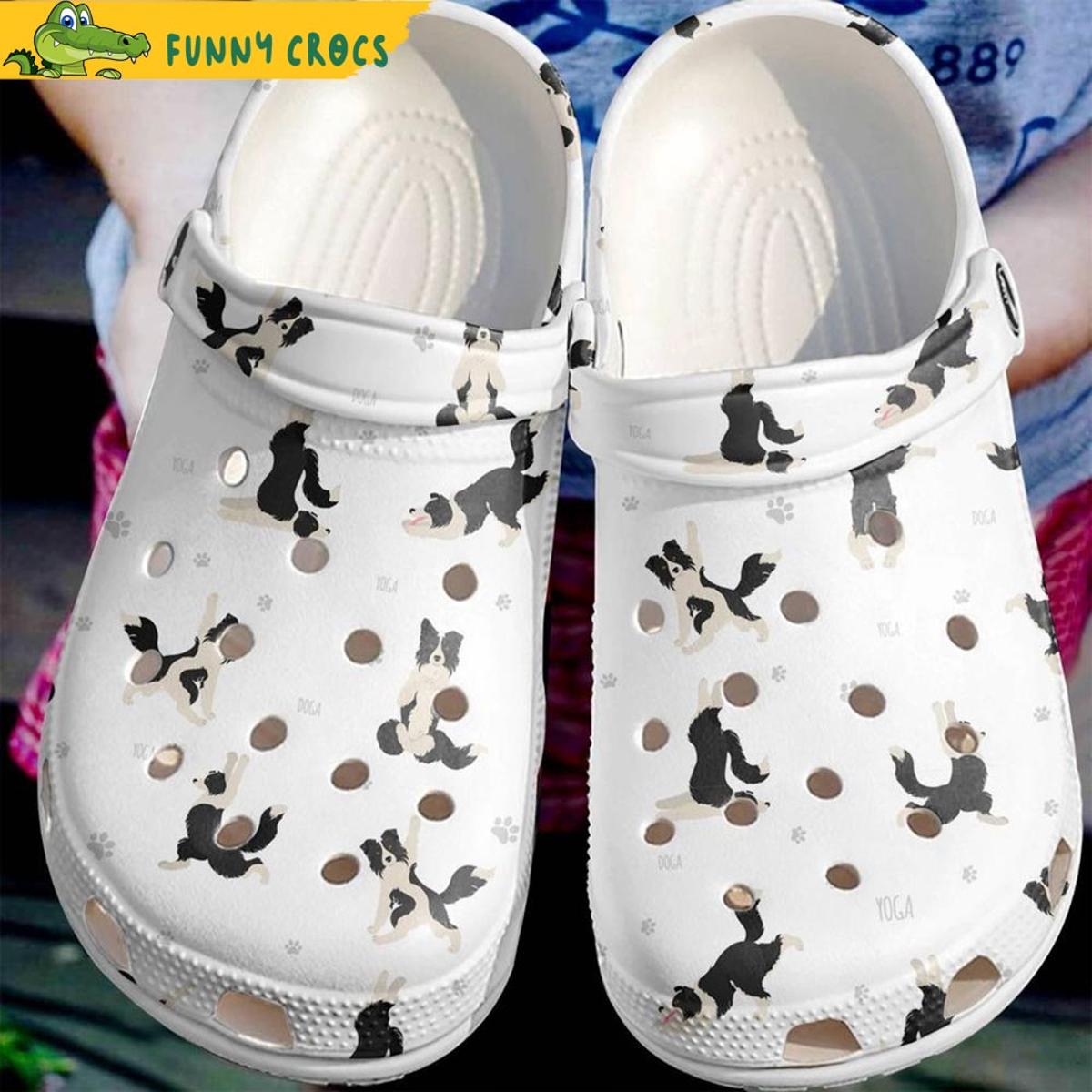 Border Collie Pattern Dog Crocs Clog Shoes