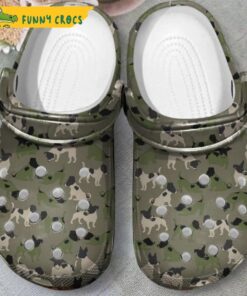 Boxer Dog Camo Pattern Crocs Slippers