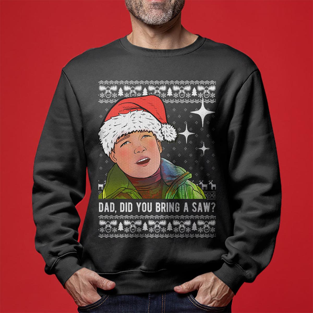 National Lampoon Bring A Saw Rusty Ugly Sweater