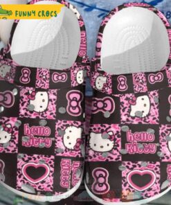 Brown Pink Hello Kitty Crocs Clog