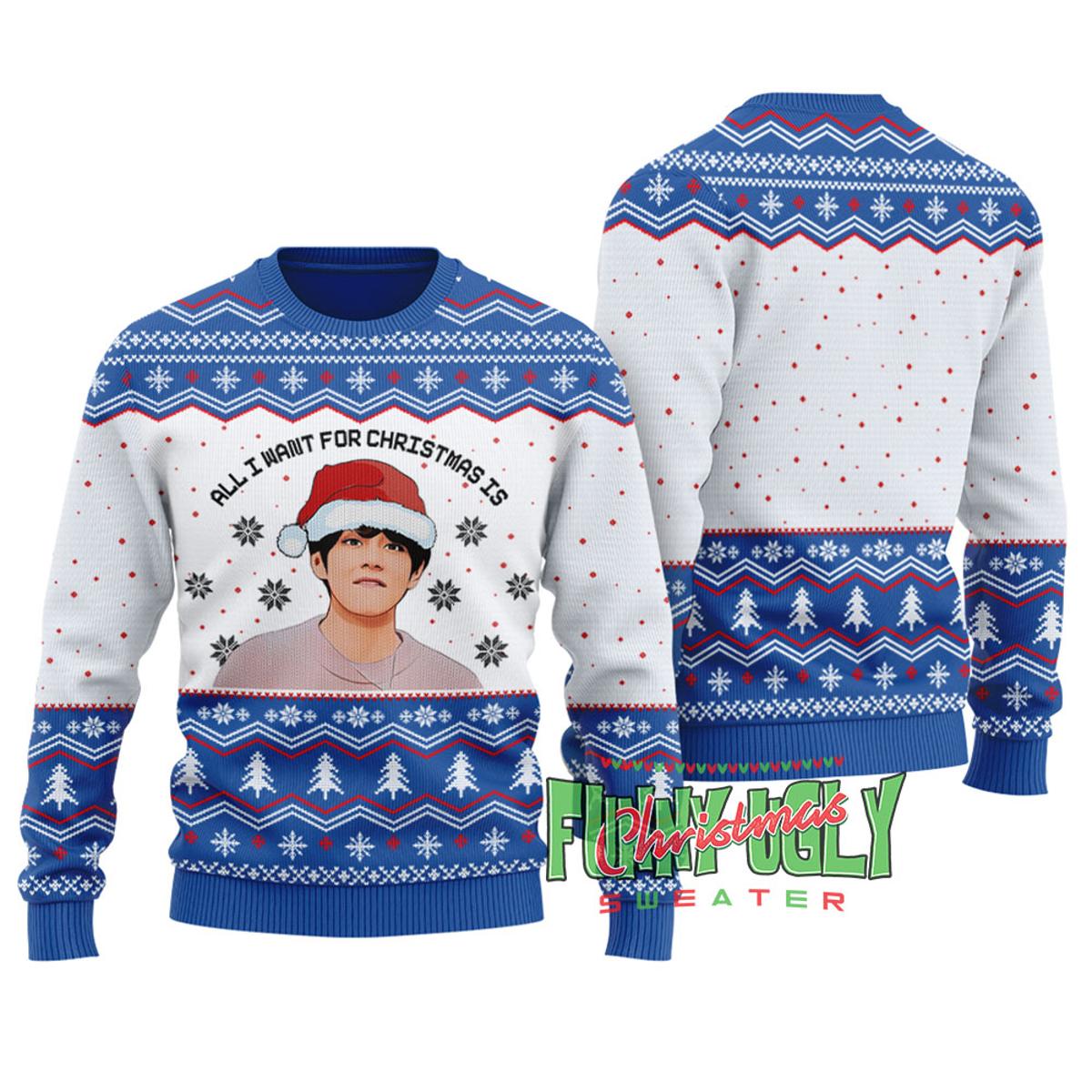 Bts Rm Mens Ugly Christmas Sweater