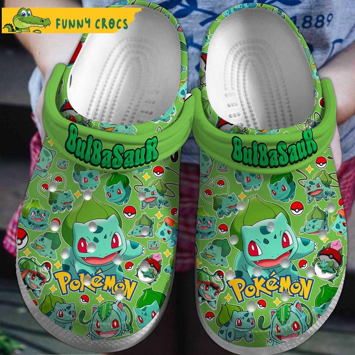 Bulbasaur Pattern White Crocs Clog