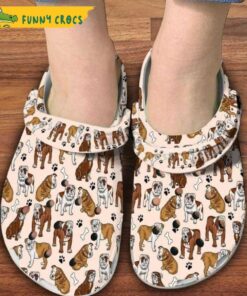 Bulldog Pattern Crocs Sandals