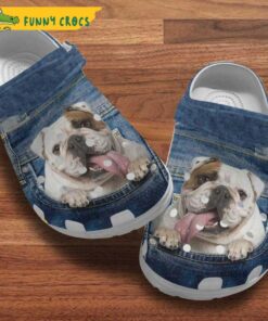 Bulldog Puppy Jeans Dog Crocs Clog