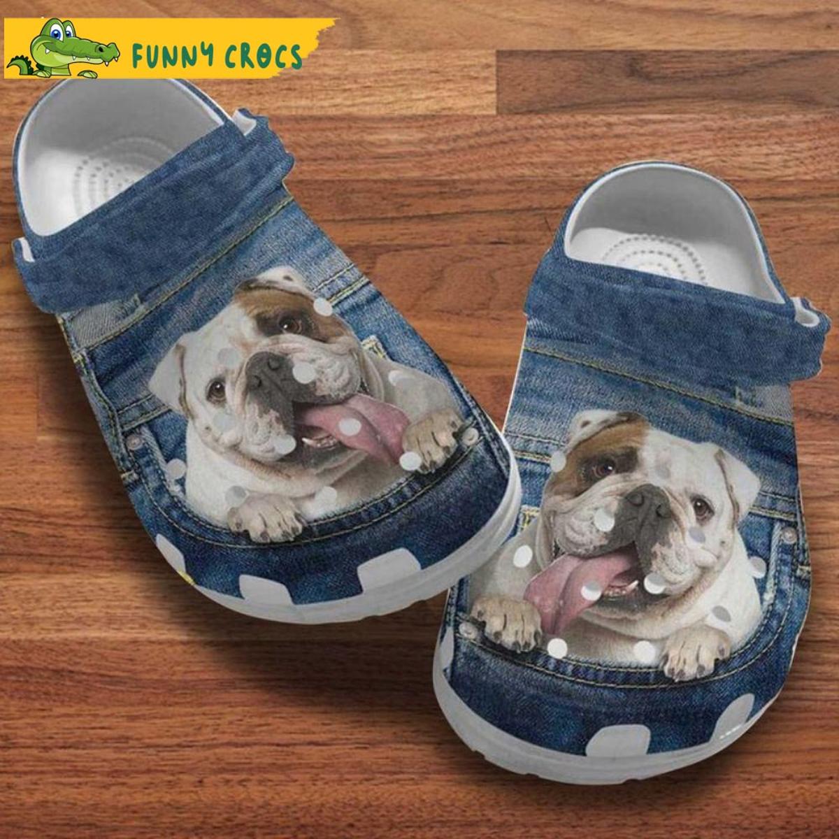 Bulldog Puppy I Love Mom Dog Crocs Clog Shoes