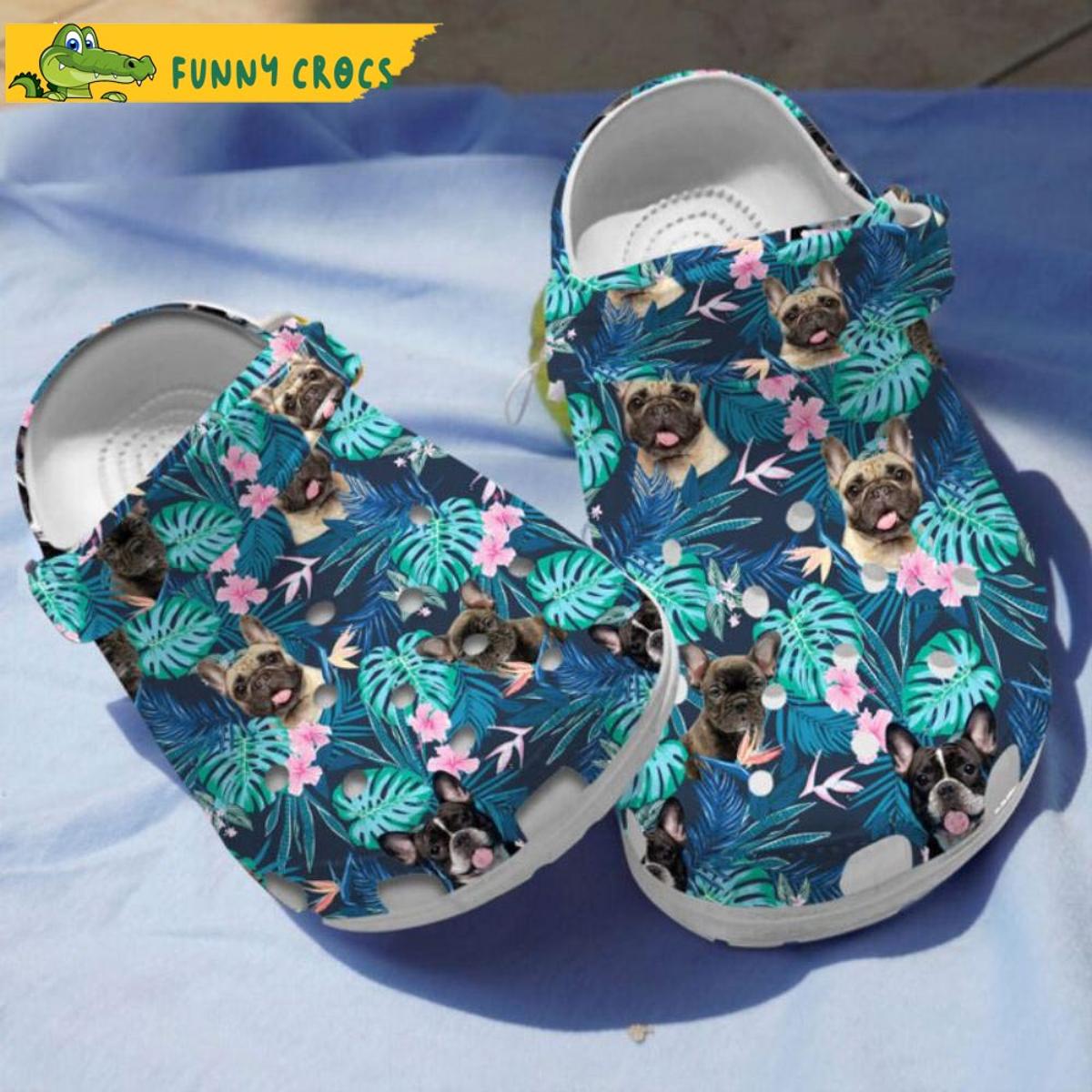 Bulldog Pattern Crocs Sandals