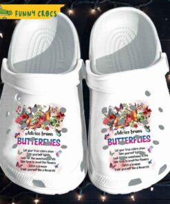 Butterflies Flowers Garden Floral Crocs Shoes