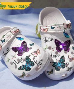 Butterfly Faith White Crocs Sandals