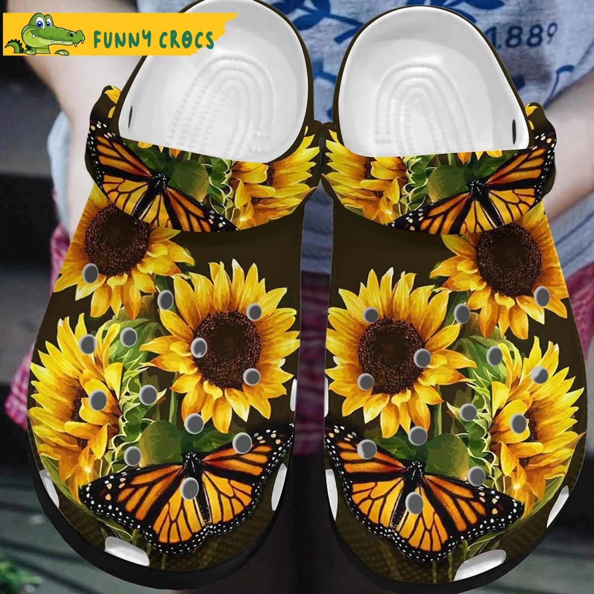 Butterfly Flower Crocs Clog Shoes