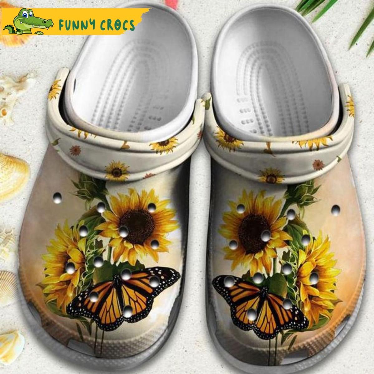 Butterfly With Flowers Magical Flower Crocs Shoes