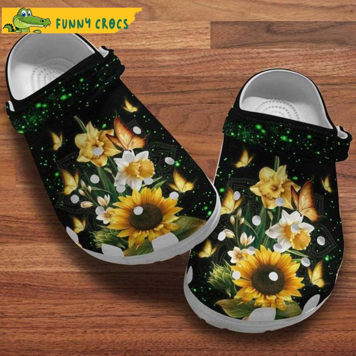 Floral American Afro Black Girl Sunflower Crocs Clog