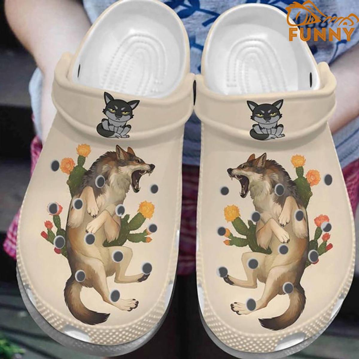 Dragon Thunder And Wolf Crocs Slippers