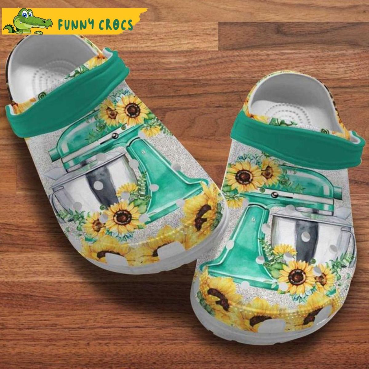 Camping Life Sunflower Floral Crocs Clog