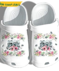 Floral Puzzle Piece Autism Crocs Clog