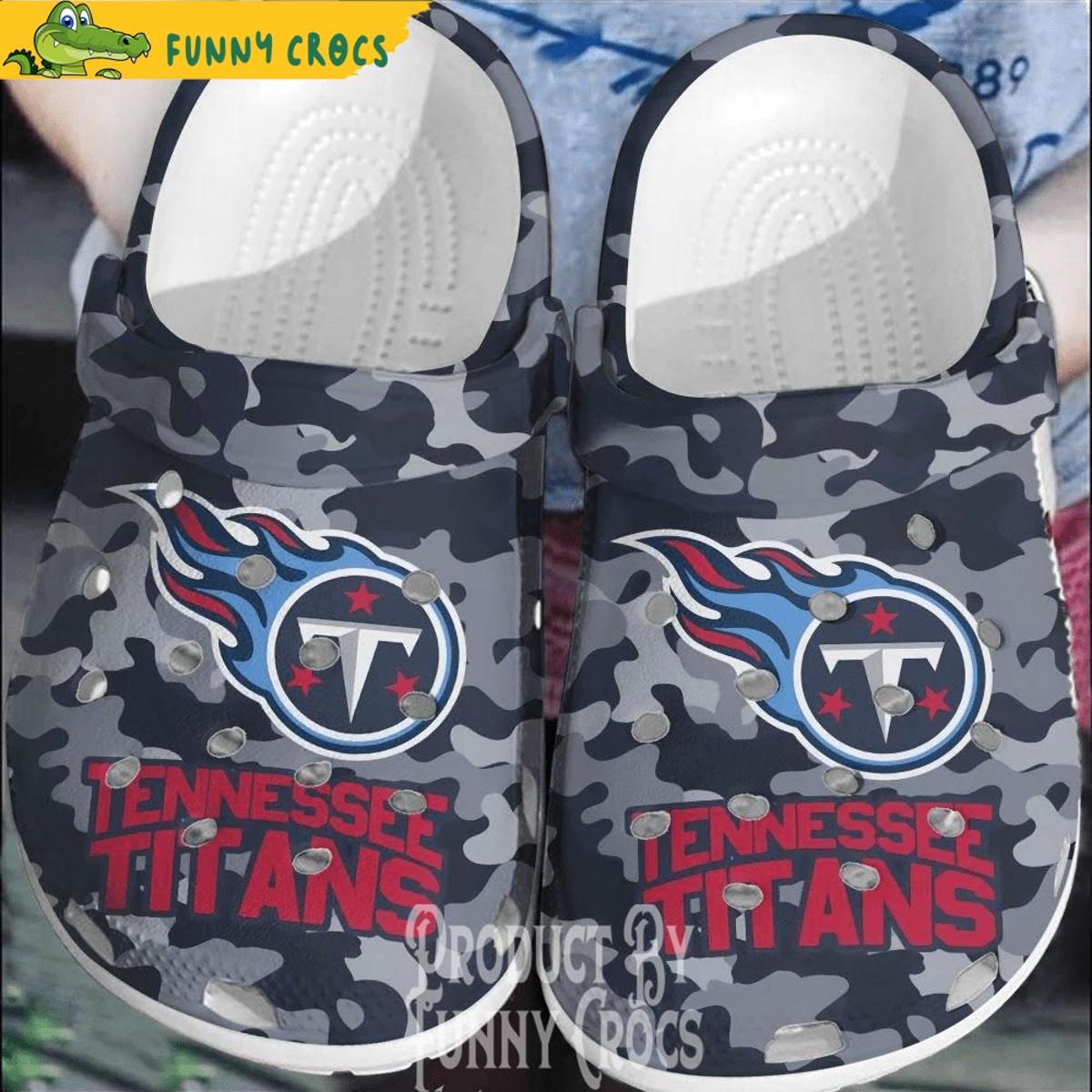 Camo Tennessee Titans Crocs Clog Shoes