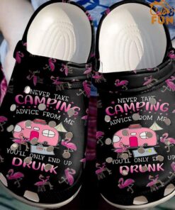 Camping Lovers Flamingo Crocs Shoes