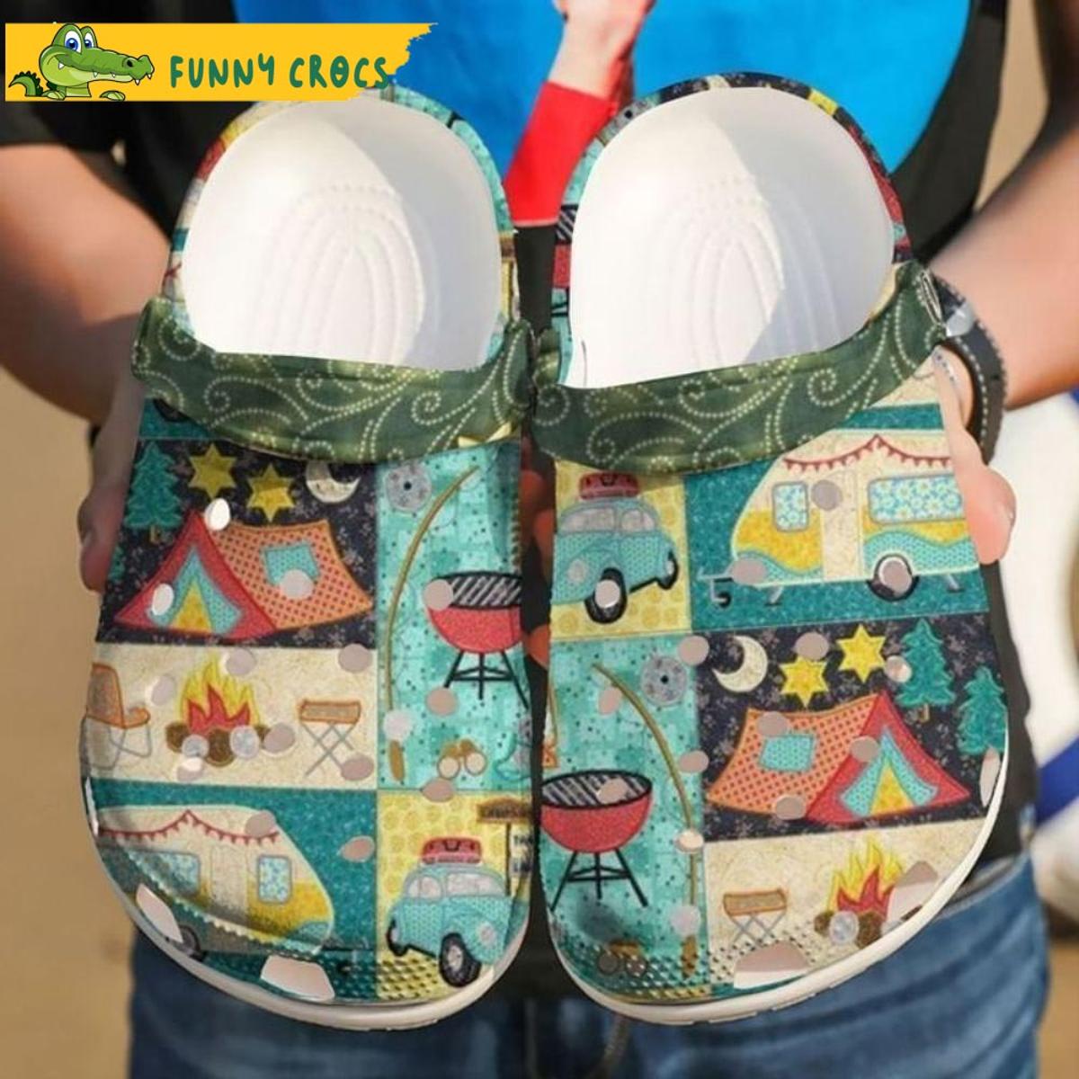 Camping Vibe Croc Camper Family Valentines Day Crocs Shoes