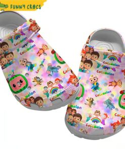 Cartoon Cocomelon Rainbow Crocs Clog Shoes