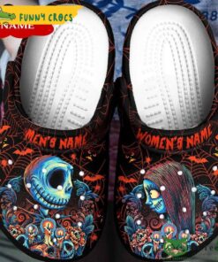 Cartoon Customized Jack And Sally Crocs Clog Shoes