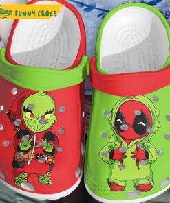 Cartoon Deadpool And Grinch Crocs Clog Slippers