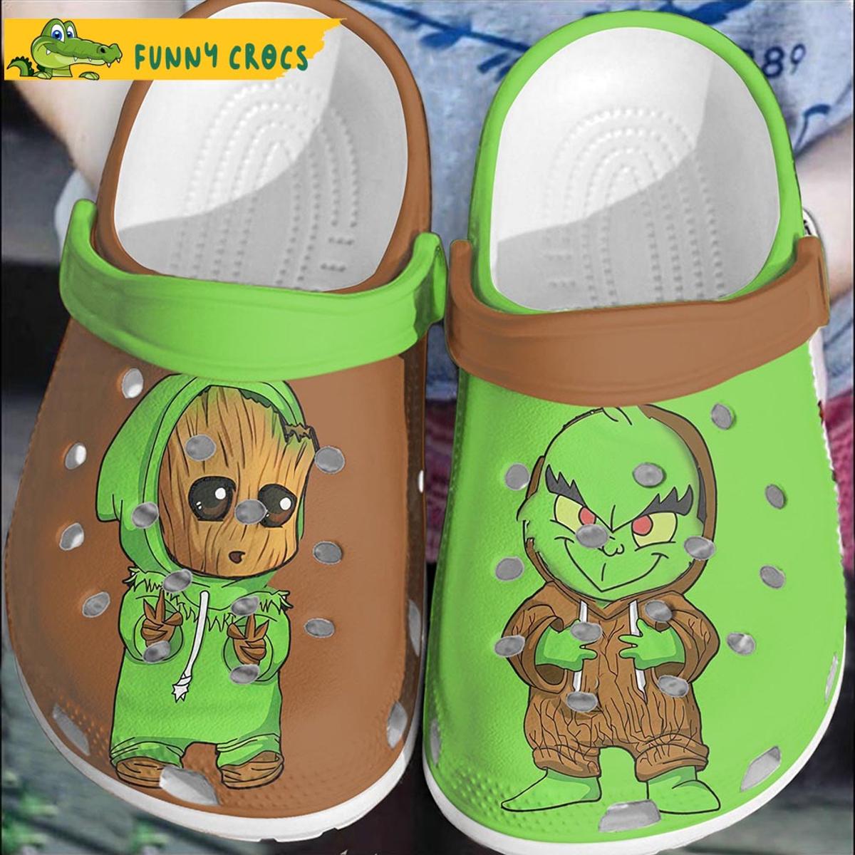 Cartoon Stitch And Grinch Crocs Shoes