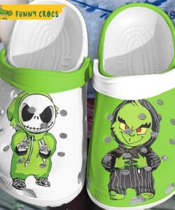 Cartoon Jack And Grinch Crocs Shoes