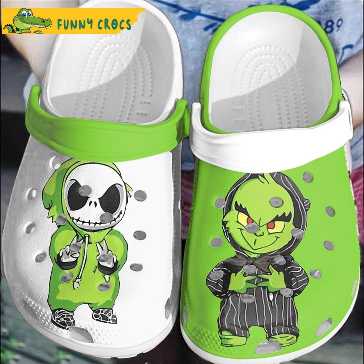 Cartoon Groot And Grinch Crocs Clog Slippers