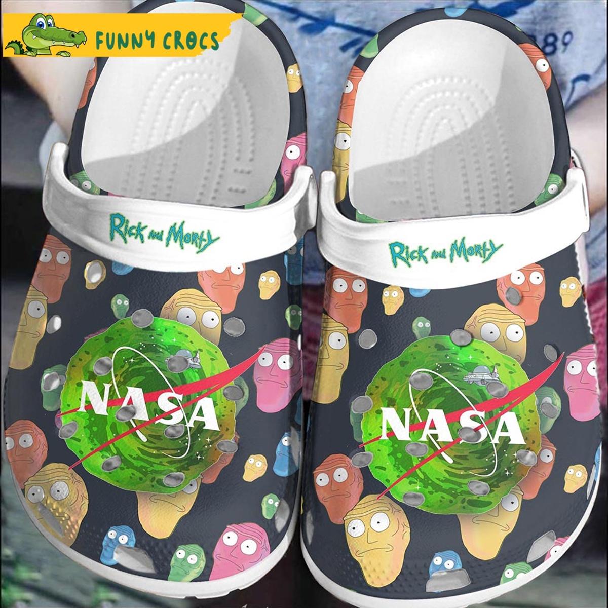 Cartoon Nasa Rick And Morty Crocs Clog