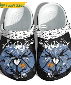 Cartoon Pumkin And Jack Skellington Crocs Shoes