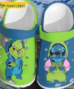 Cartoon Stitch And Grinch Crocs Shoes